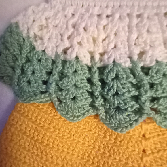 Kitchen 1950s Crochet Hot Mats Panties Bloomers Dress Basket vintage 5 pcs - Picture 9 of 10